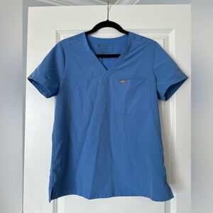Figs Ceil Blue Catarina Scrub Top